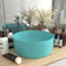 HIGSOSE Lavandino Lusso Rotondo Verde Chiaro Opaco 40x15 cm Lavabo da Appoggio Lavandino da Appoggio Lavabo Appoggio Lavatoio Ceramica Lavatoio da Esterno Arredo Bagno Lavabo da Esterno in Ceramica