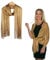 USTNIR 1 Stück Stola Für Abendkleid Stola Damen Festlich Spitzenschal Mit Fransen Frauen Braut Hochzeit Schal（Gold）