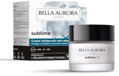 BELLA AURORA Sublime 50, 50 ml, Anti-Aging-Creme + 50 Tag; stärkt die Haut, verbessert die Immunreaktion, mildert dunkle Flecken, gleicht den Ton, Haut ab 50 Jahren, Lifting-Effekt