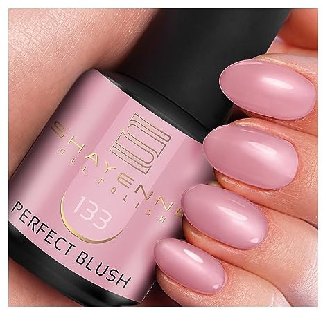 SHAYENNE UV Gel Nagellack - 133 Perfect Blush Rosa 15 ml - Langanhaltend, Kratzfest & Hochglänzend - Profi-Qualität - LED kompatibel - Perfekt für Zuhause & Studio - Made in Germany