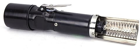 Begoniape Écailleur de poisson électrique, écailleur de poisson automatique, lame à rouleau 6 côtés, noir en acier inoxydable, étanche, 120 W, 100-240 V, CA 50/60 Hz
