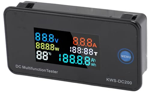 Multimetro Digitale KWS DC200, Misuratore di Potenza, Tensione, Voltmetro, Amperometro, Carico, Supporto per Rilevamento di Tempi, Temperatura, capacità, capacità, ecc.