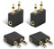 4 adattatori per cuffie per aerei, adattatori per cuffie, jack da 3,5 mm, placcati oro, per Sony, Bose, Beat, JVC, Sennheiser, Panasonic, Betron, ecc