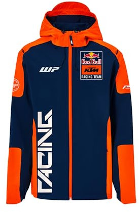 Red Bull - KTM Replica Team Hardshell Jacke - Atmungsaktiv, Winddicht, Wasserdicht - Herren - M - Blau/Orange