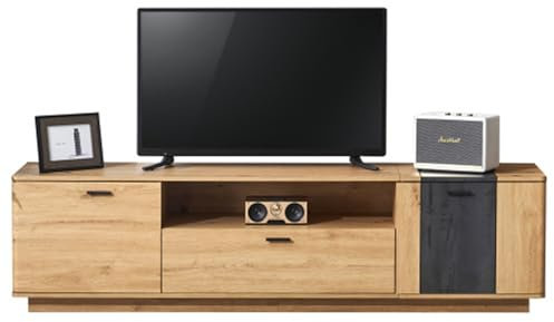 buiesjole Elegante Y Sencillo Mueble para TV De MDF De 1,8 M, con Capacidad para Mueble para TV De 80 Pulgadas, Mueble Auxiliar para TV con Gran Espacio De Almacenamiento para Sala De Estar