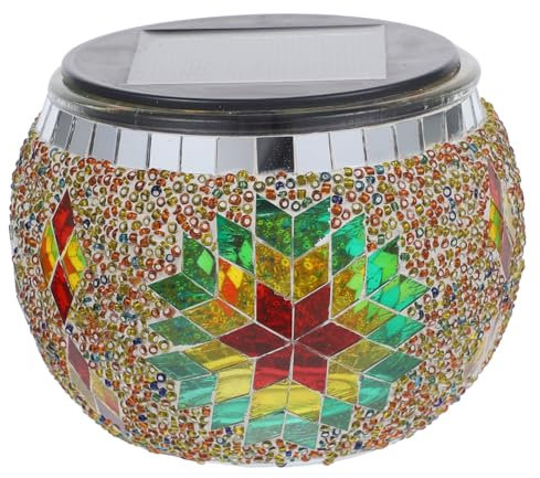 Toddmomy Mosaik Licht Für Den Außenbereich Dekorative Lampe Rasenlicht Wasserdichte Lampe Solarlicht Glas Solar LED Lampe Solarbetriebenes Licht LED Hoflicht Mosaik Glaskugel