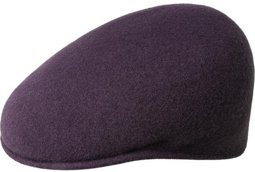 Kangol 504 Wool Flatcap Schirmmütze Schiebermütze (L (58-59 cm) - Pflaume)