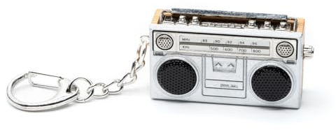 Miniblings Kassettenrekorder Schlüsselanhänger Ghettobluster Music 80er | Für Tasche und Rucksack, montiert in Berlin, ein Fundstück für Sammler