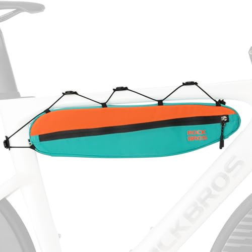 ROCKBROS Fahrrad Rahmentasche 1,4L 44cm Länge Dreiecktasche für E-Bike, Rennrad, Mountainbike Rahmen Lenker Schnelle Installation
