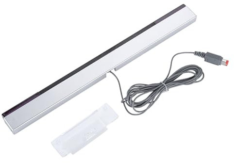 Haosie Barre Capteur, Barre Capteur Console, Récepteur Filaire Barre de Capteur, avec Un Support, Compatible avec Wii et WiiU