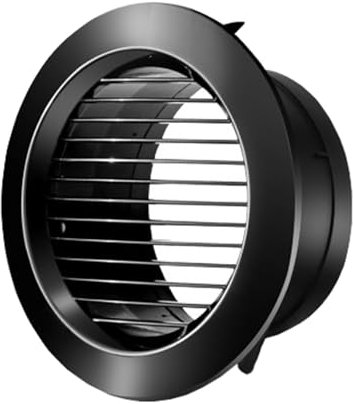 HZEPDVT Rejilla de Rejilla Recta ABS Nuevo de Aire Ventilación Entrada de Aire sin Olor, sin deformación y anticondensación Negro 1 Pieza(100mm (4 Inch))