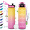 Trinkflasche Sport 1L, Auslaufsicher Wasserflasche Kohlensäure Geeignet, Trinkflasche mit Zeitmarkierung, Wasserflasche mit Filter, Sportflasche für Oudoor, Sprudel, Camping, Fahrrad, Fitness