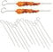 20 Pezzi spiedini acciaio, Spiedini in Acciaio 20cm, spiedini barbecue, Spiedini Barbecue Stuzzicadenti Lunghi In Metallo, Stuzzicadenti Barbecue Lunghi, per Panettone, Falò, Spuntini e Verdure