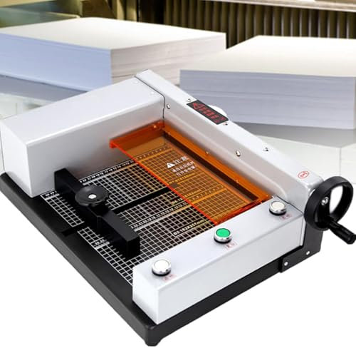 QUSYZD Schwere Papierschneidemaschine, elektrische Papierschneidemaschine, Kartenleder-Papierschneidemaschine, geeignet für Bürofamilienschulen,