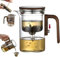 DRNKNSTX Teiera, Teiera automatica Creative Magic, Infusore in vetro da tè sfuso staccabile (Trasparente, 20oz)