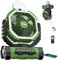 Ventilador de Camping de Sobremesa con Luz, 20000mAh Ventilador Portátil Recargable con Mando a Distancia y 360 ° Gancho Giratorio, 4 Velocidades Para Interior, Viajar, Tienda de Campaña (Verde)