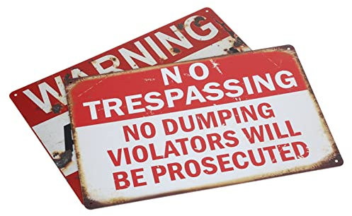 Cabilock 2pièces Panneaux Interdiction Accès Métal Propriété Privée Et Interdiction Entrer Décorations Vintage Pour Entrée De Maison Ou Commerce