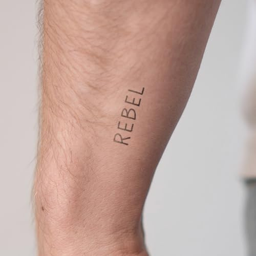 Inkster Tattoo - Rebel - vegane & wasserfeste Temporäre Tattoos für Erwachsene - EU-Kosmetikzertifizierte Farbe - revolutionäres 2 Wochen Tattoo | Premium Klebetattoos