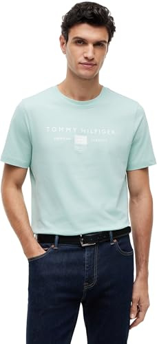 Tommy Hilfiger Herren Brand Love Mono Stack Tee Mw0mw42365 S/S T-Shirt (1er Pack)