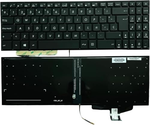 Teclado de portátil para for ASUS VivoBook Pro 15 M580 M580VD M580GD M580VN X580 X580VD N580 N580V N580VD N580VN N580GD con retroiluminación Diseño en español