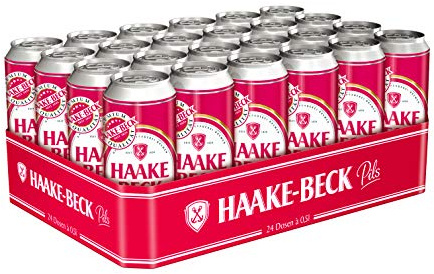 Haake Beck Pils Dosenbier, EINWEG, Pils Bier (24 x 0.5 l Dose) (Packung mit 6)