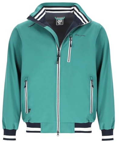 Dry Fashion Herren Funktions-Blouson Hamburg - Jacke Navy, Größe S | Atmungsaktiv, Wind- & wasserabweisend, Innenfutter, 2-Wege-Reißverschluss, Abnehmbare Kapuze, Reißverschluss-Taschen