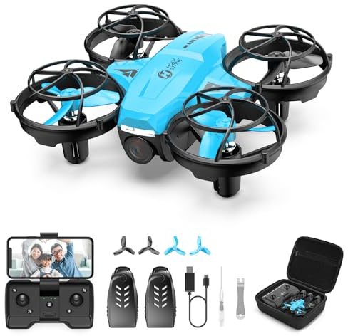 Holy Stone HS420 Mini Drohne mit HD 1080P Einstellbarer Kamera, Blau | 2 Steuerungsmodi,Not Aus,Umkreisen,360°Flip,Headless Modus,2 Geschwindigkeiten Geschenk für Anfänger&Kinder
