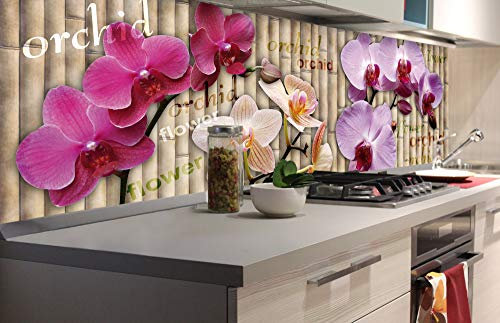 Dimex Küchenrückwand Folie selbstklebend Orchidee | Klebefolie - Dekofolie - Spritzschutz für Küche | Made in EU - 180 cm x 60 cm