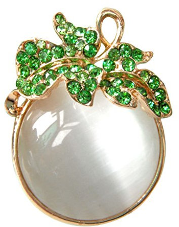 Navachi Métal de base plaqué or 18 ct Ronde Jaune Opale