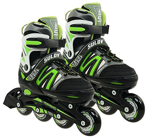 SULOV Rollschuhe Marko, Schwarz/Grün, L