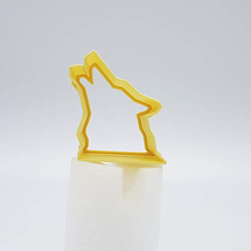 Heulender Wolf Ausstecher, 5cm / 8cm / 10cm / 12cm Größe, 25mm tief (10cm)