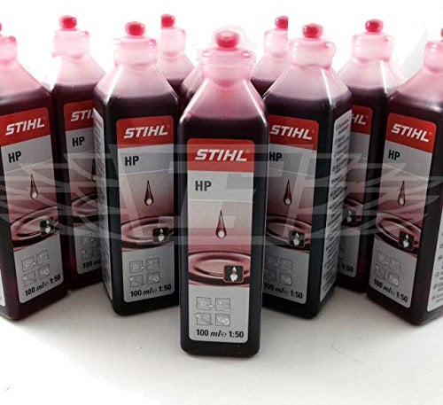 10 x 100ml Genuine Stihl Two 2 Stroke Engine Oil, One 1 Shot Bottles 1:50 (Red)