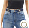 JasGood Schnallenfreier Damen Stretch Elastischer Gürtel für Damen Herren, Plus Size Keine Schnalle Unsichtbarer Gürtel für Jeans Hosen, Blau, 44cm(Für Hosengröße 60cm-85cm)