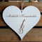 Schild Herz « Geige » mit persönlicher Wunschgravur - Deko Dekoration Türschild Name - Instrument Violine