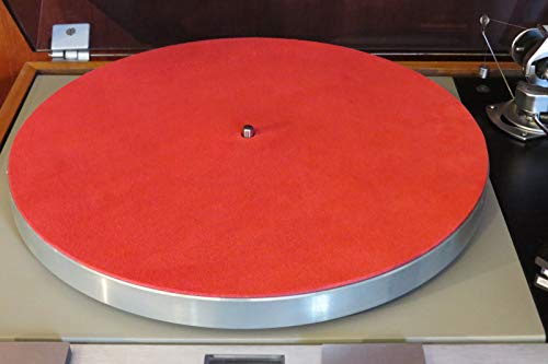 Plattenspieler-Matte, Leder, Rot