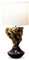 Treibholz Stehlampe FAI CHAI - Tischlampe aus Keramik und Holz - 50cm Schirmlampe - Tischleuchte mit Wurzel
