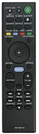 VINABTY RMT-VB310U Télécommande de rechange pour lecteur Blu-ray Sony UBP-X800 UBP-UX80 UBP-X800M2