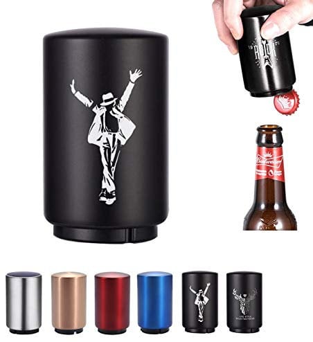 SUOXU Magnetic Automatic Bottle Opener,Beer Gift Men Father's Day,Stainless Steel Push Down Opener Weak Hands Arthritis Hands Beer Soda Cap Opener Kitchen Accessories,Christmas Gifts Stocking Fillers
