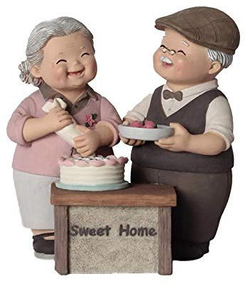 Statuetta Di Anniversario Di Matrimonio Per Coppia: Simboleggia L'Essere Con Te Fino Al Vecchio Giorno Di San Valentino Decorazione Il Regalo Per Coloro Che Ami O Per L'Anniversario (J)