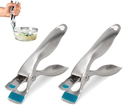 2 Pièces Pince de Pince de Bol, Acier Inoxydable Anti-Brûlure, Pince pour Assiettes Chaudes, Pinces pour la Cuisine
