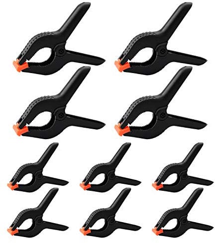 10 Pieces Large Nylon Spring Clamps, 6 Inch and 4 Inch Heavy Duty Plastic Grip Clips Set