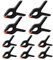 Set di 10 morsetti a molla grandi in nylon, 15,2 cm e 10,2 cm, in plastica resistente