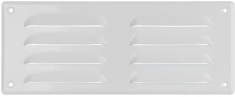 260x105mm Blanc Métal Grille de Ventilation - Grille D'aération avec Moustiquaire