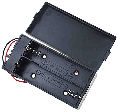 Reland Sun 5pcs 18650 Cases 1X 2X 3X 4X 18650 Battery Holder Storage Box Case 1 2 3 4 Slot Batteries Container With Wire Lead orWith pin or DC header (16850-X2-cover)