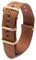 Elegantyl Uhrenarmband aus Nylon mit goldener Schnalle, Nylonstreifen, Uhrenzubehör, 18mm, 20mm, 22mm, 24mm, Braun, 20mm