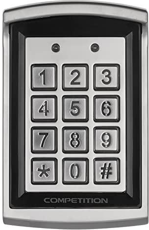 EMOS Clavier de contrôle d'accès avec Lecteur RFID intégré, Serrure à Code pour Portes et portails, Clavier de Verrouillage étanche pour Carte RFID, puces, contrôle d'accès de Porte, H8011, argenté