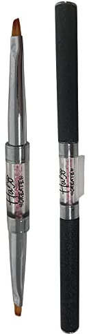 Pure Nails Halo Create Nail Art Combo Brush - Large Angled One Stroke & Small One Stroke