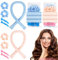 2 Stück Lockenwickler Locken Ohne Hitze, Lockenwickler über Nacht DIY Heatless Curlers Headband, Rutschfester Hitzefreier Lockenstab Heatless Hair Curler mit Haarnadel für langes mittleres Haar