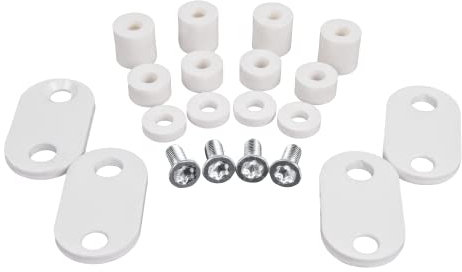 Alberts 557782 Befestigungsset für individuell angefertigte Fenstergitter | 4er Set mit Winkel & Schrauben zum Klappen für Fenster-Gitter im Innenbereich