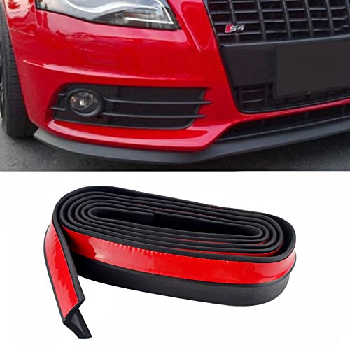 Torcarvh Universal Auto Frontstoßstange Spoiler Gummi Aufkleber Protektor Karosserie Verkleidung Außenleisten Stoßstangenlippenstreifen (5 Meter)